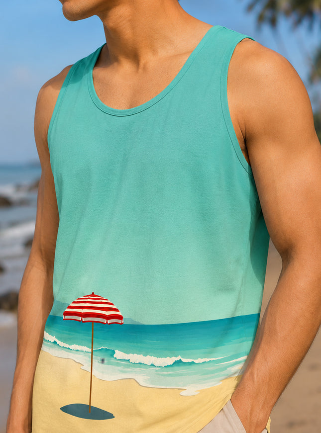 Empty Beach Printed Sando #118