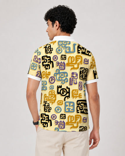 Abstract Doodle Polo T-Shirt  #PP129