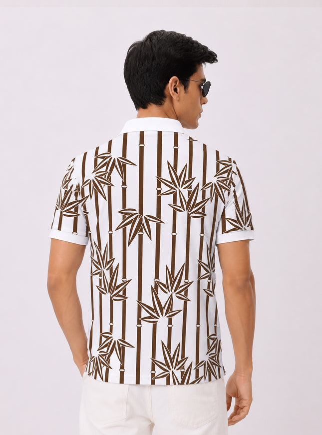 Bamboo Printed Polo #PP118