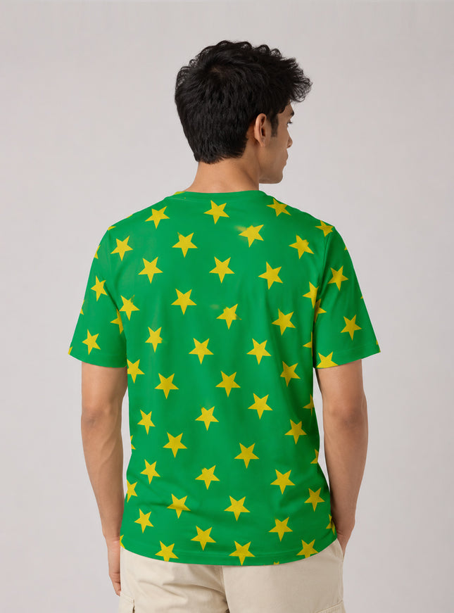 Yellow Starts Printed T-Shirt #PT158