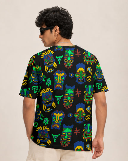 Tiki Mask Printed T-Shirt #PT173