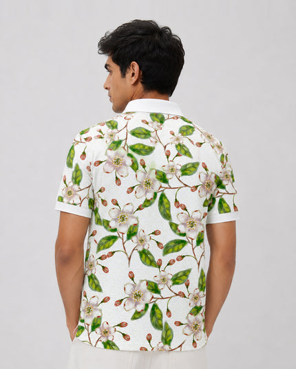 Green Leaf Printed Polo #PP120