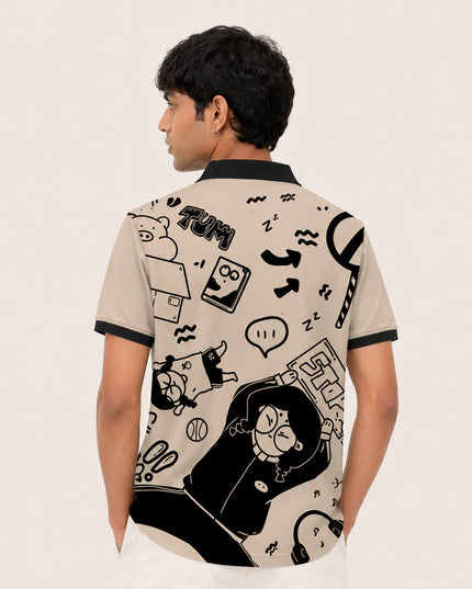 Gabriele Vitoria Printed Polo Tee  #PP148