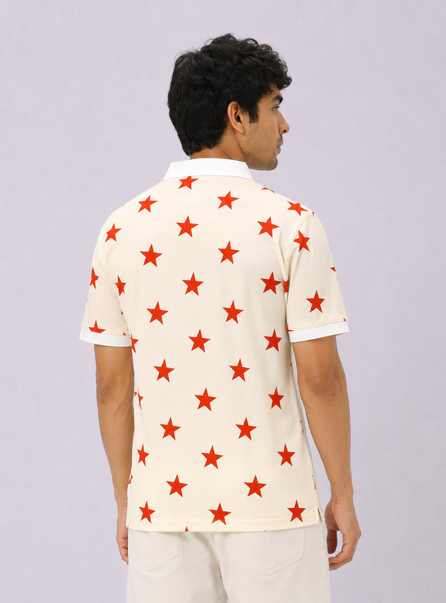 Classic Stars Printed Polo T-Shirt #PP191