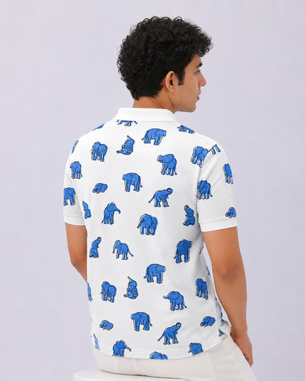 Small Elephant Printed Polo #PP114