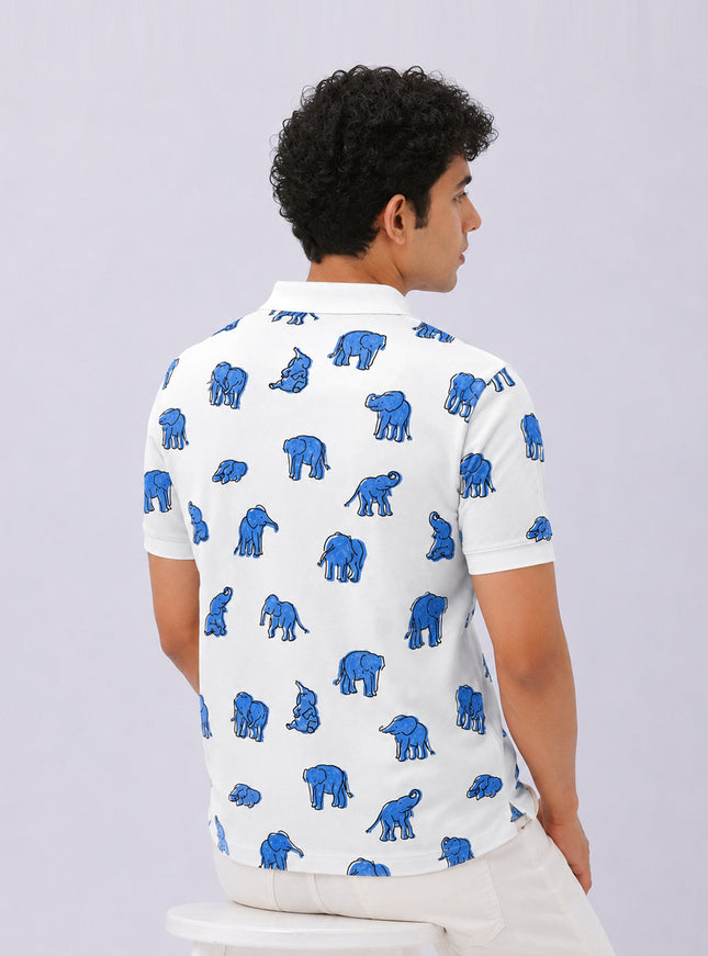 Small Elephant Printed Polo #PP114