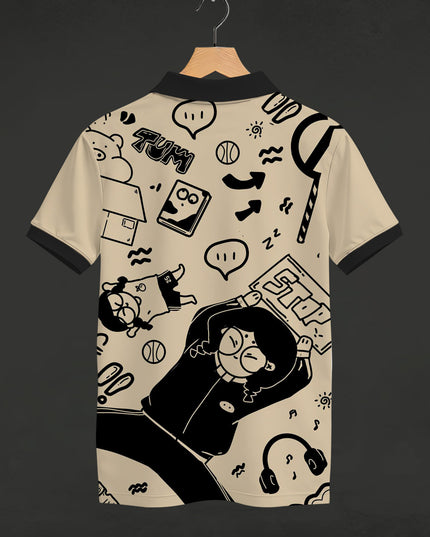 Gabriele Vitoria Printed Polo Tee  #PP148