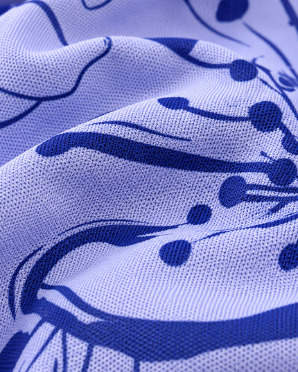 Big Floral Printed Polo Tee #PP153