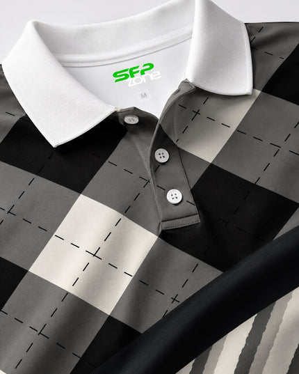 Lattice Pattern Polo Tee  #PP140
