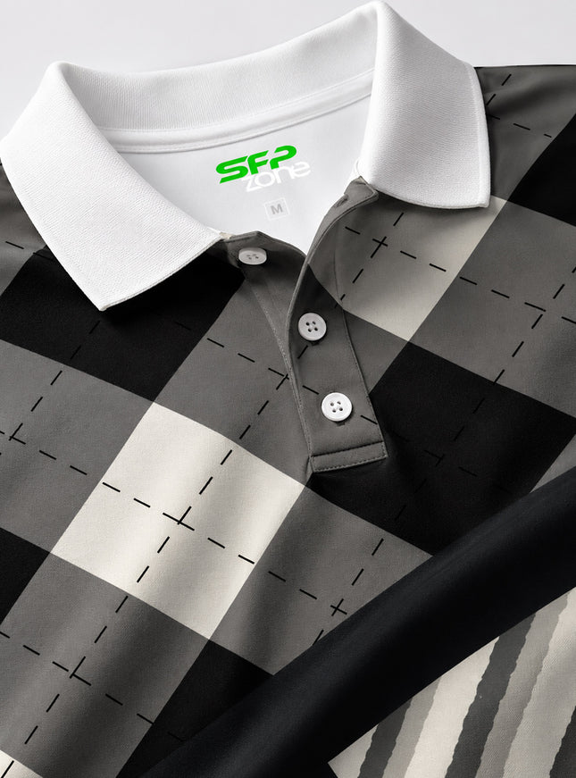 Lattice Pattern Polo Tee  #PP140