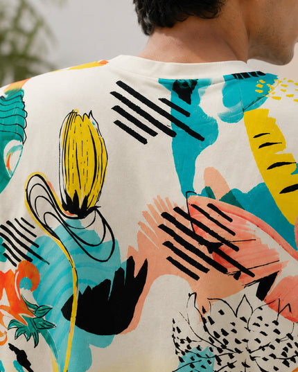 Abstract Floral Printed T-Shirt #PT169
