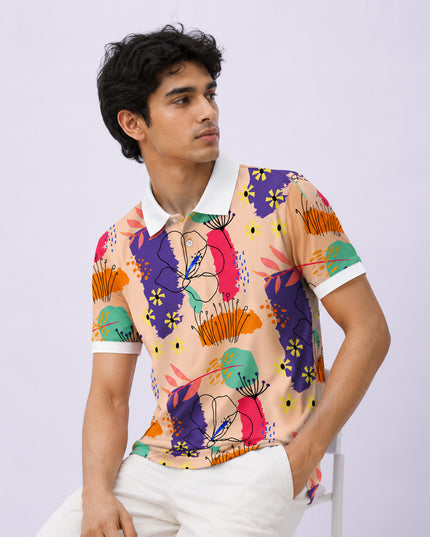 Men's Boho Printed Polo #PP122
