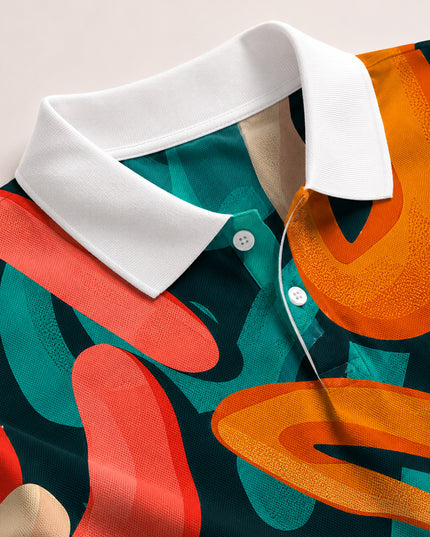 Colourful Typography Polo T-Shirt  #PP128