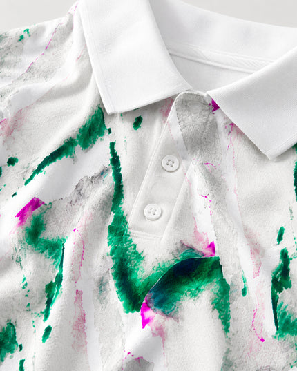 Watercolour Seamless Printed Polo #PP123