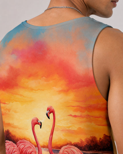 Vintage Swan Printed Sando #101