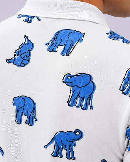 Small Elephant Printed Polo #PP114