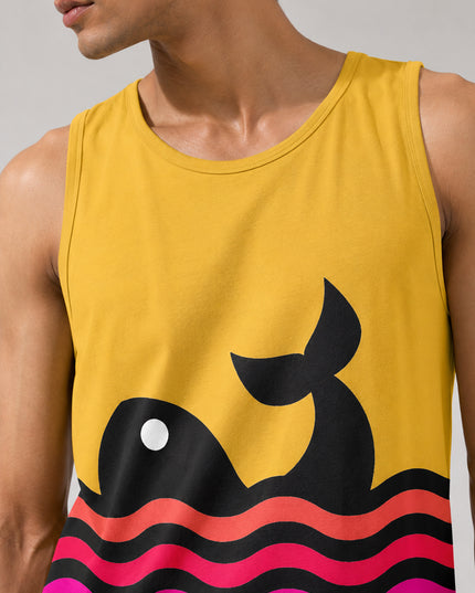 Whale Wave Printed Sando #142