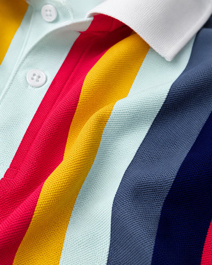 Rainbow Stripe Printed Polo T-Shirt #PP181