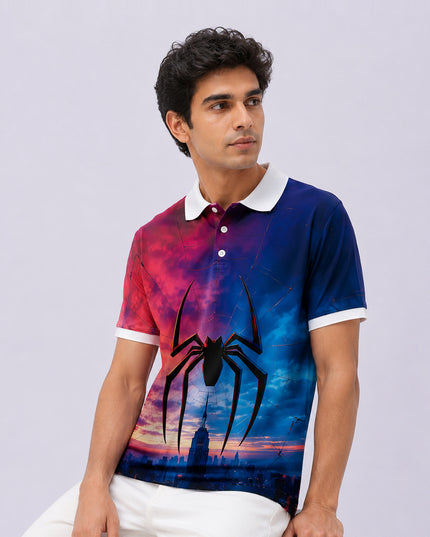 Big Spider Printed Polo #PP112