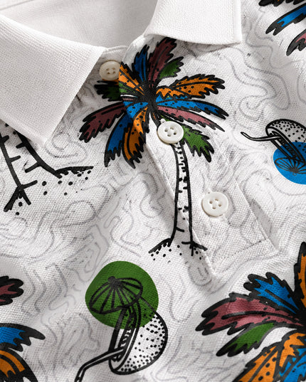 Palm Tree Printed Polo #PP119