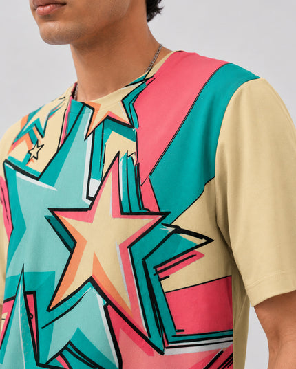 Shining Starts Printed T-Shirt #PT136