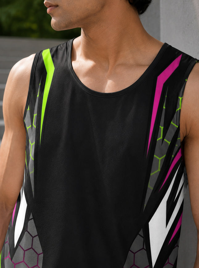 Cyber Hex Printed Sando #157
