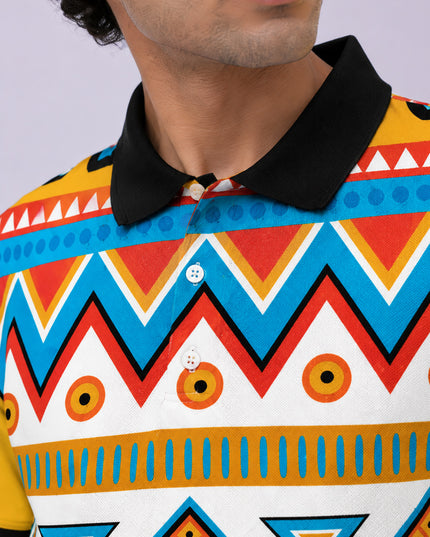 Ethnic Tribal Printed Polo Tee #PP187