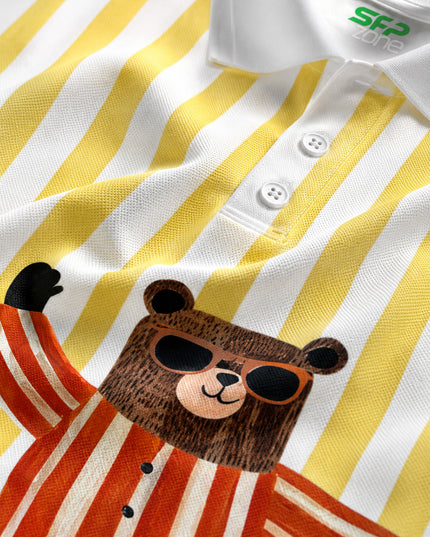 Skating Bear Printed Polo T-Shirt #PP179