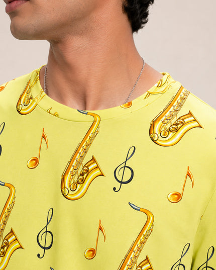 Saxophone Print T-Shirt #PT132