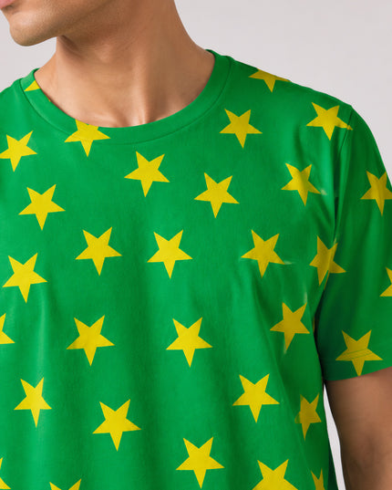 Yellow Starts Printed T-Shirt #PT158
