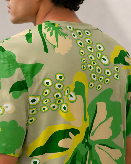 Big Floral Printed T-Shirt #PT1064