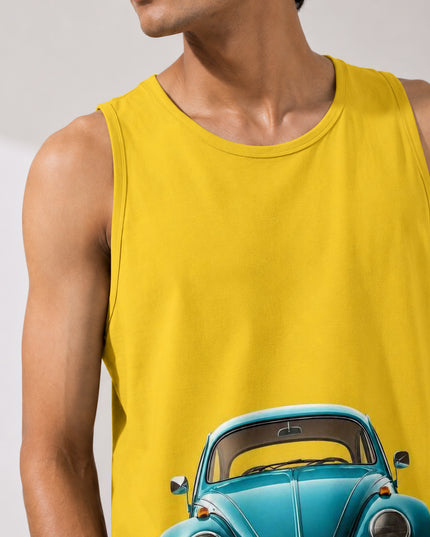 Vintage Car Graphic Printed Sando #143