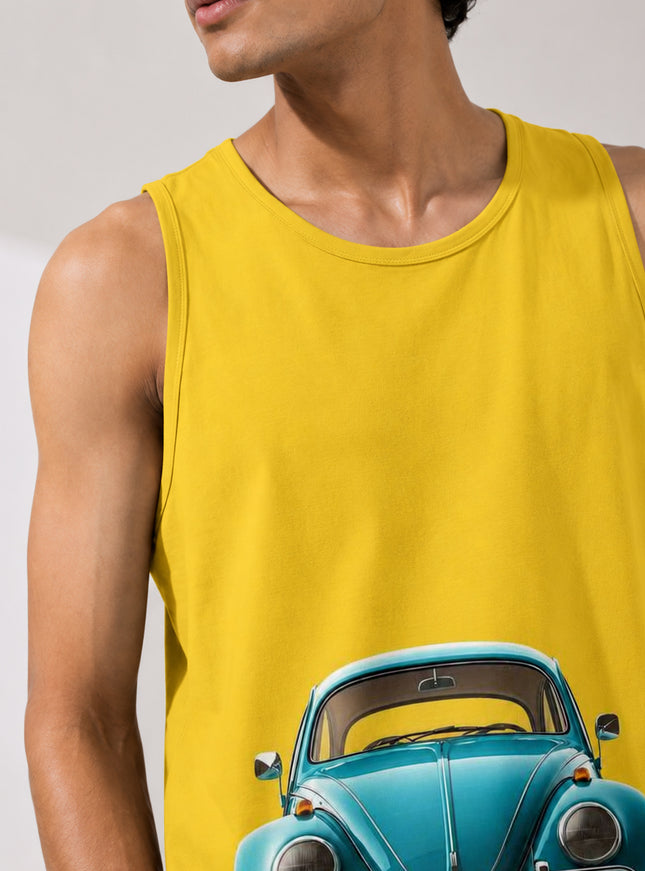 Vintage Car Graphic Printed Sando #143