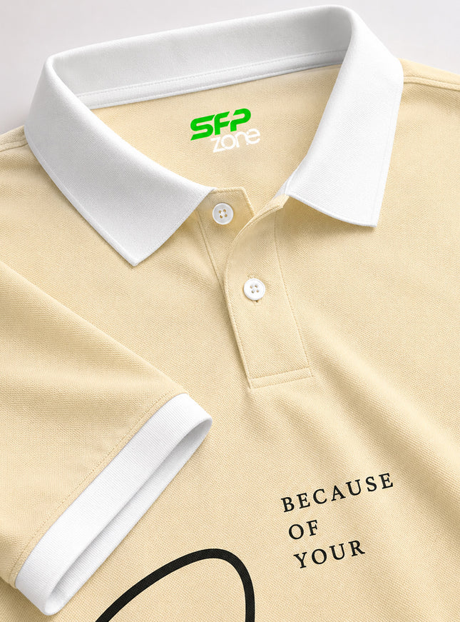 Smile Printed Polo Tee  #PP135