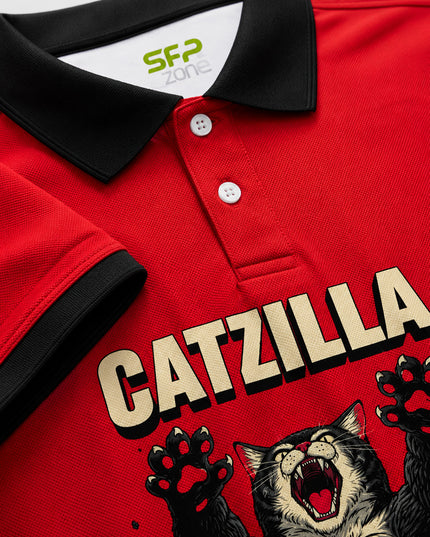 Catzilla Printed Polo T-Shirt #PP192