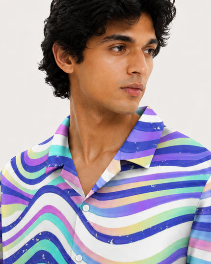 Multicolor Wave Printed Shirt
