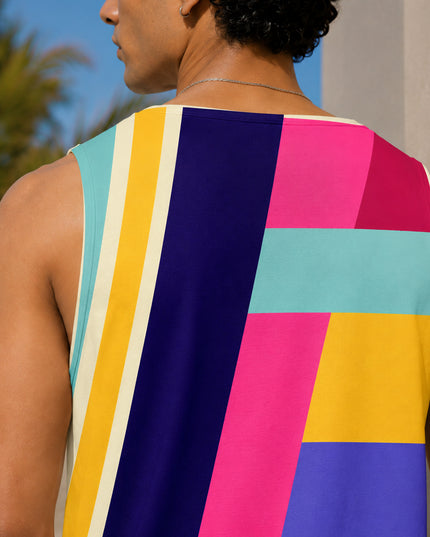 Multicolour Abstract Striped Sando #151