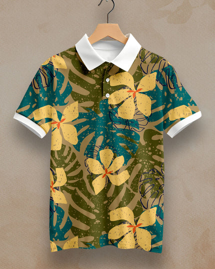 Fig Floral Printed Polo #PP121