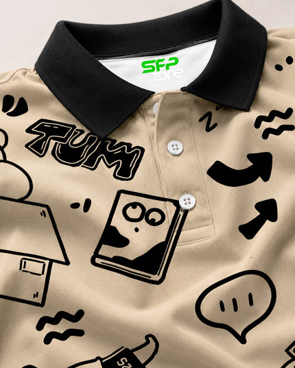Gabriele Vitoria Printed Polo Tee  #PP148
