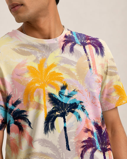 Palm Beach Print T-Shirt #PT131