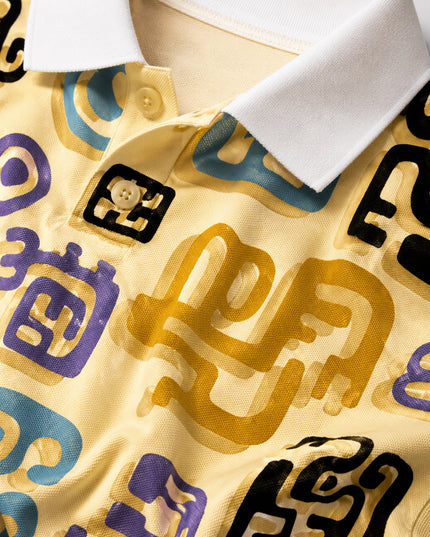 Abstract Doodle Polo T-Shirt  #PP129