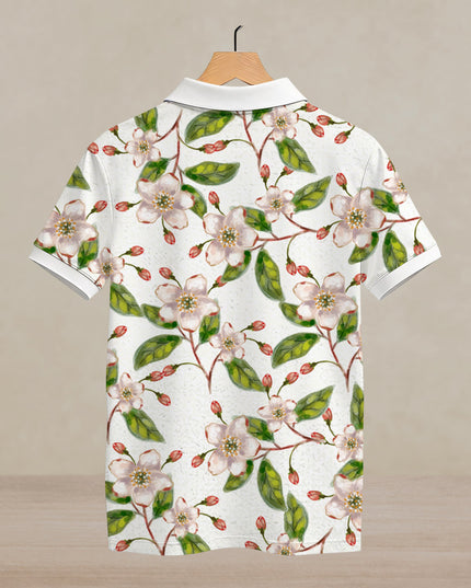 Green Leaf Printed Polo #PP120