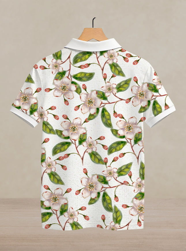 Green Leaf Printed Polo #PP120