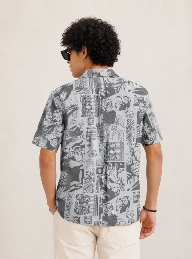 Iconic Tropical Flora Printed Shirt