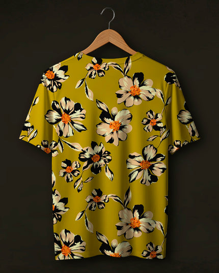 Floral Green Printed Tees #PT106