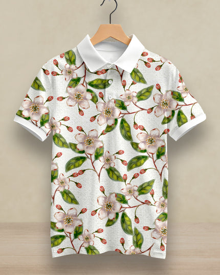 Green Leaf Printed Polo #PP120