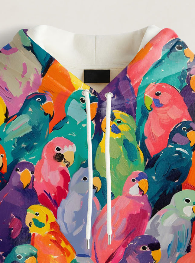 Parrots Printed Hoodie #105