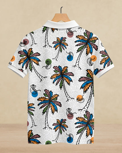 Palm Tree Printed Polo #PP119