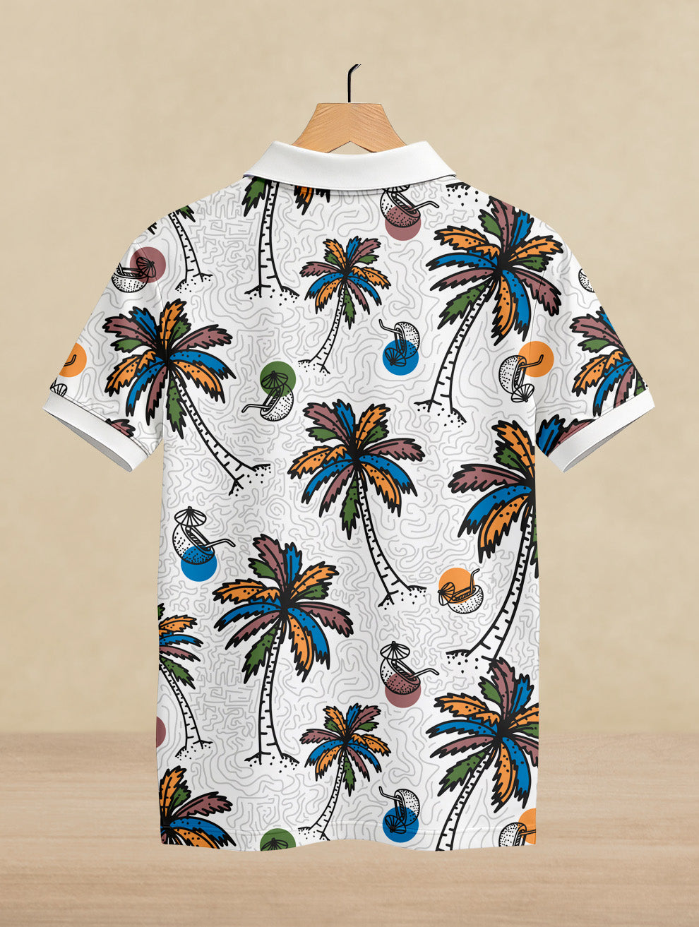Palm Tree Printed Polo #PP119