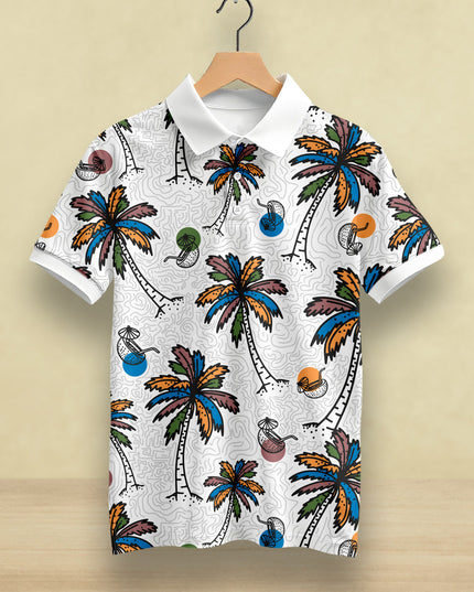 Palm Tree Printed Polo #PP119